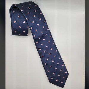 An Ivy Copenhagen dark blue with mini paisley elegant & classy skinny Tie